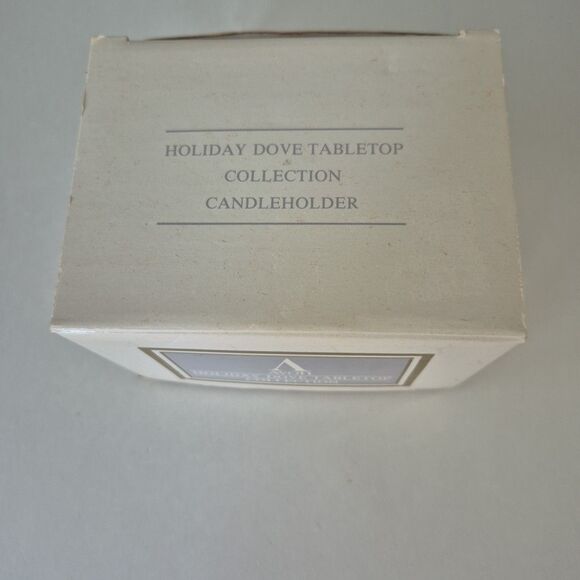 Avon Vintage 1993 Holiday Dove Ceramic Tabletop Candle Holder in Original Box - Picture 6 of 10